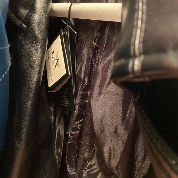 Black Faux Leather Coat - Picture 6 of 6